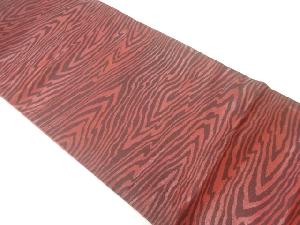 アンティーク　木目模様織出し袋帯（材料）